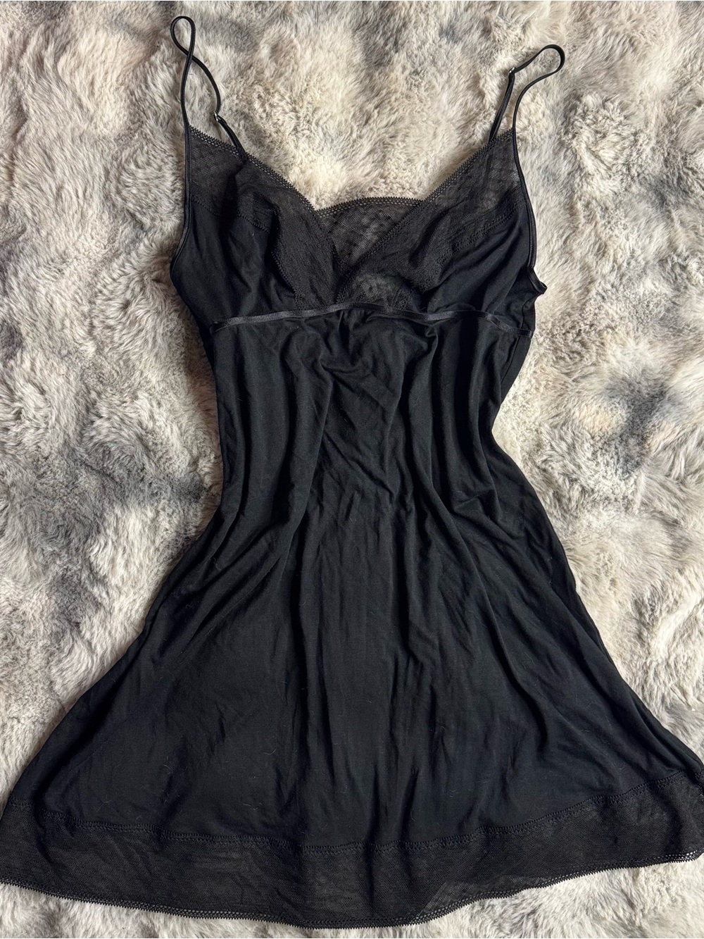 Victoria’s Secret April 2019 Black Lace Open Back Chemise Slip S